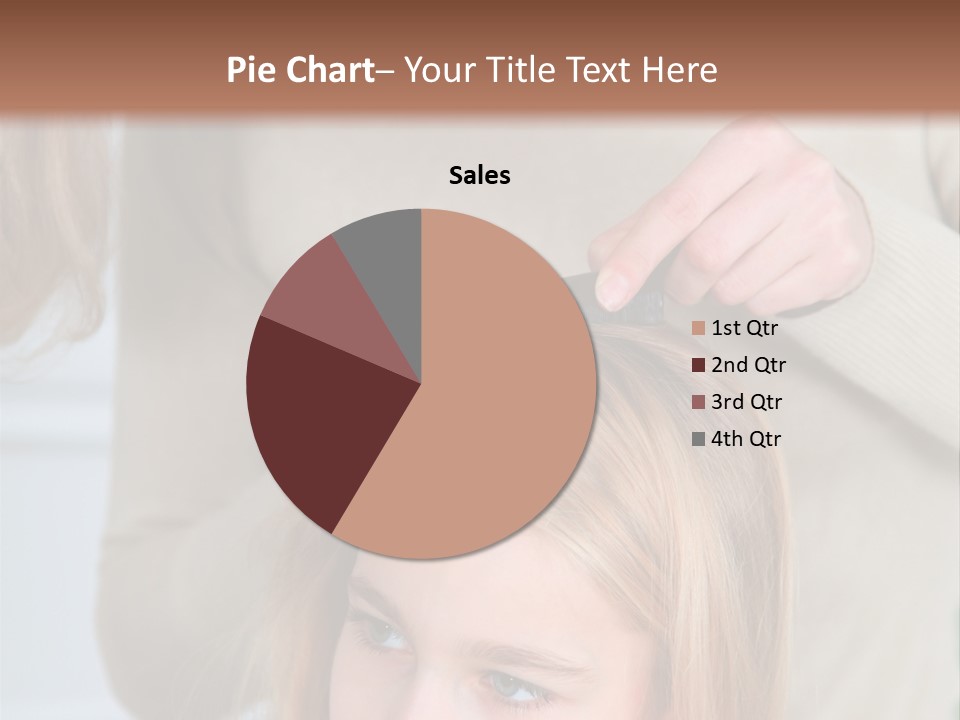 A Woman Cutting A Little Girl's Hair With Scissors PowerPoint Template