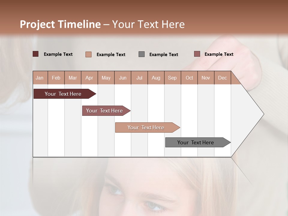 A Woman Cutting A Little Girl's Hair With Scissors PowerPoint Template