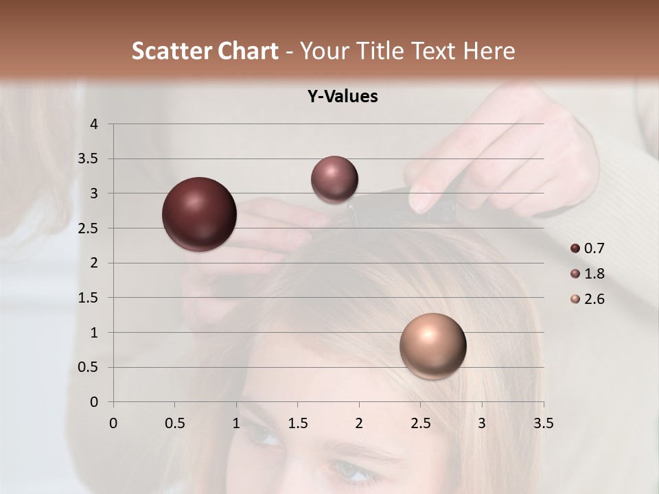 A Woman Cutting A Little Girl's Hair With Scissors PowerPoint Template