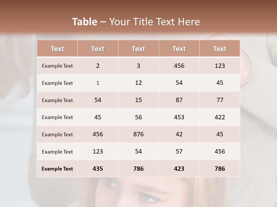 A Woman Cutting A Little Girl's Hair With Scissors PowerPoint Template