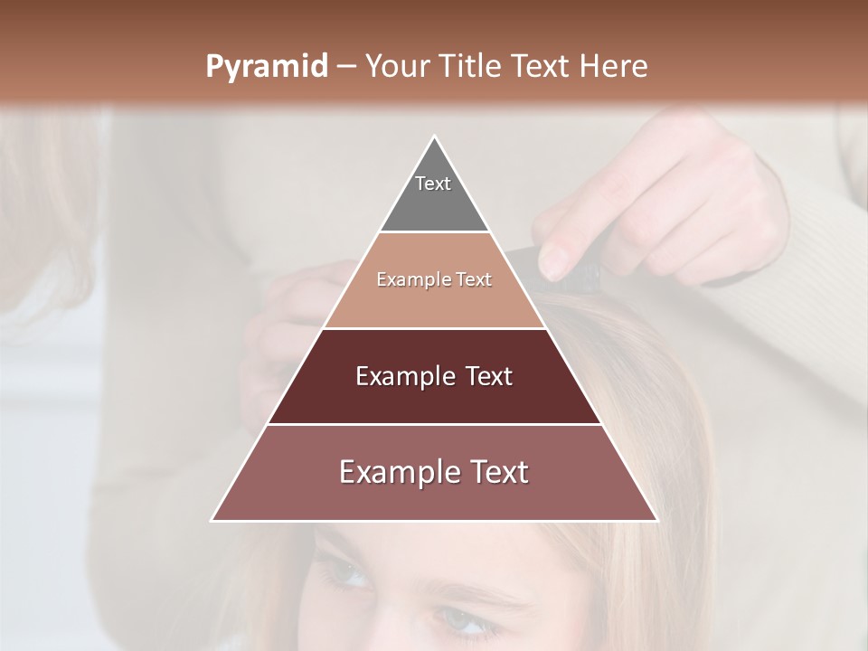 A Woman Cutting A Little Girl's Hair With Scissors PowerPoint Template