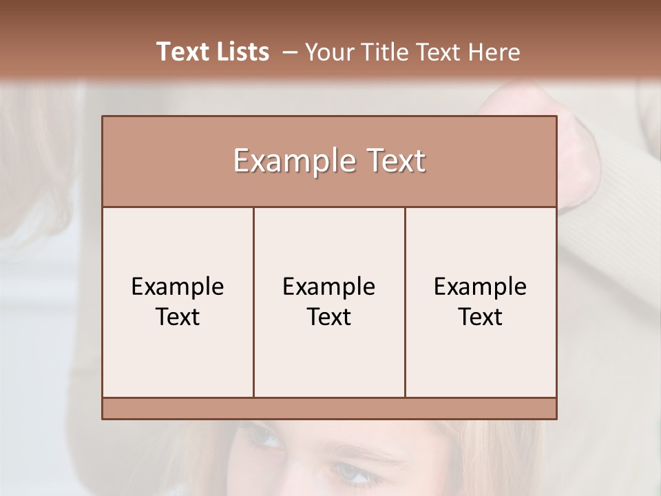 A Woman Cutting A Little Girl's Hair With Scissors PowerPoint Template