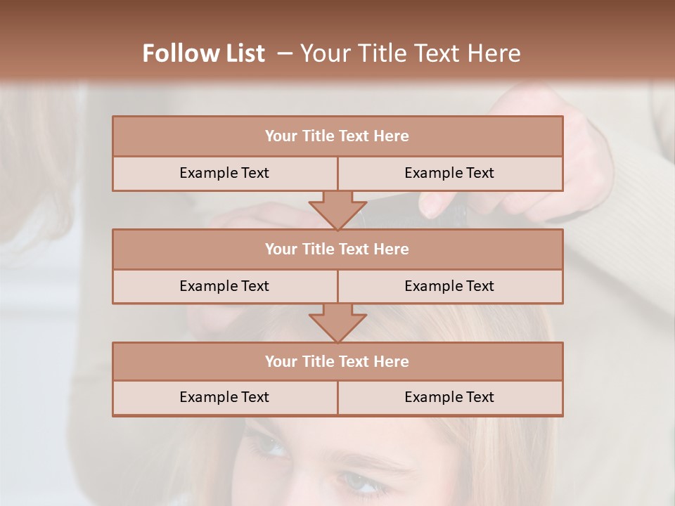 A Woman Cutting A Little Girl's Hair With Scissors PowerPoint Template