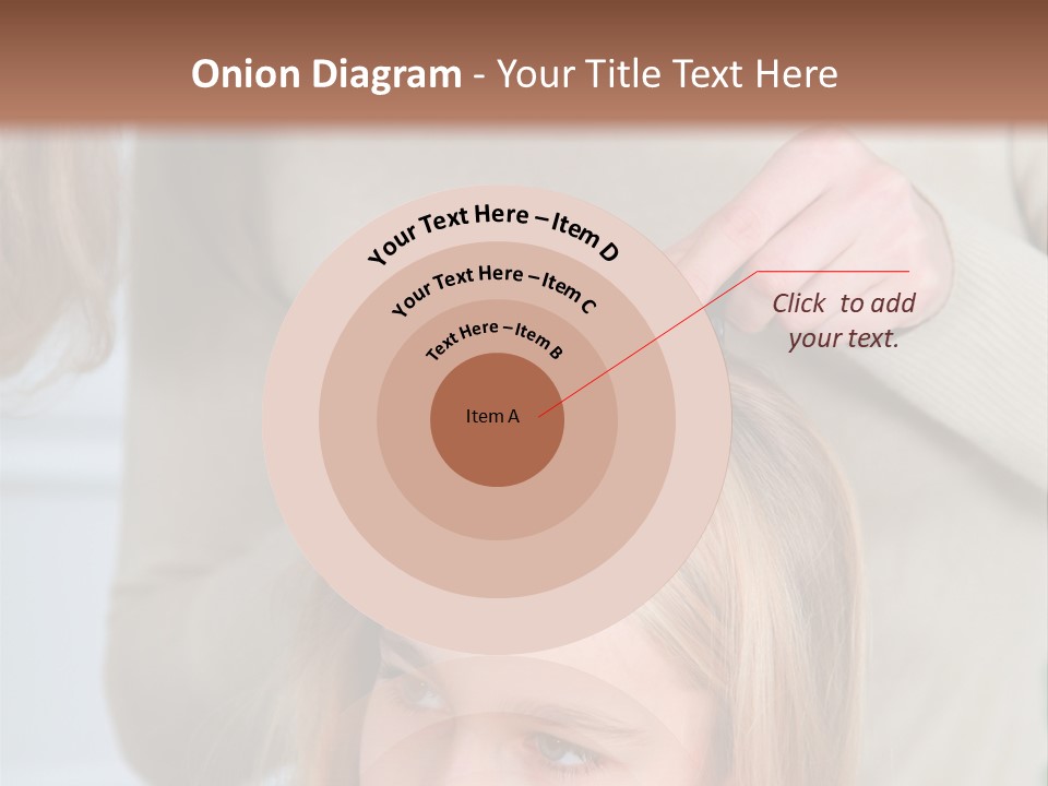 A Woman Cutting A Little Girl's Hair With Scissors PowerPoint Template