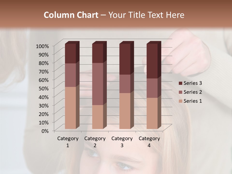 A Woman Cutting A Little Girl's Hair With Scissors PowerPoint Template