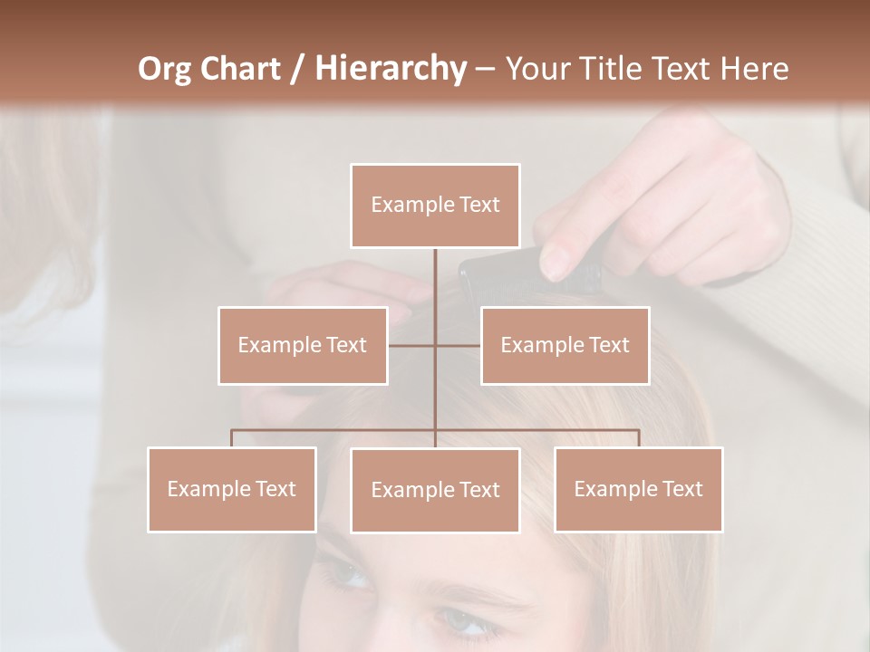 A Woman Cutting A Little Girl's Hair With Scissors PowerPoint Template