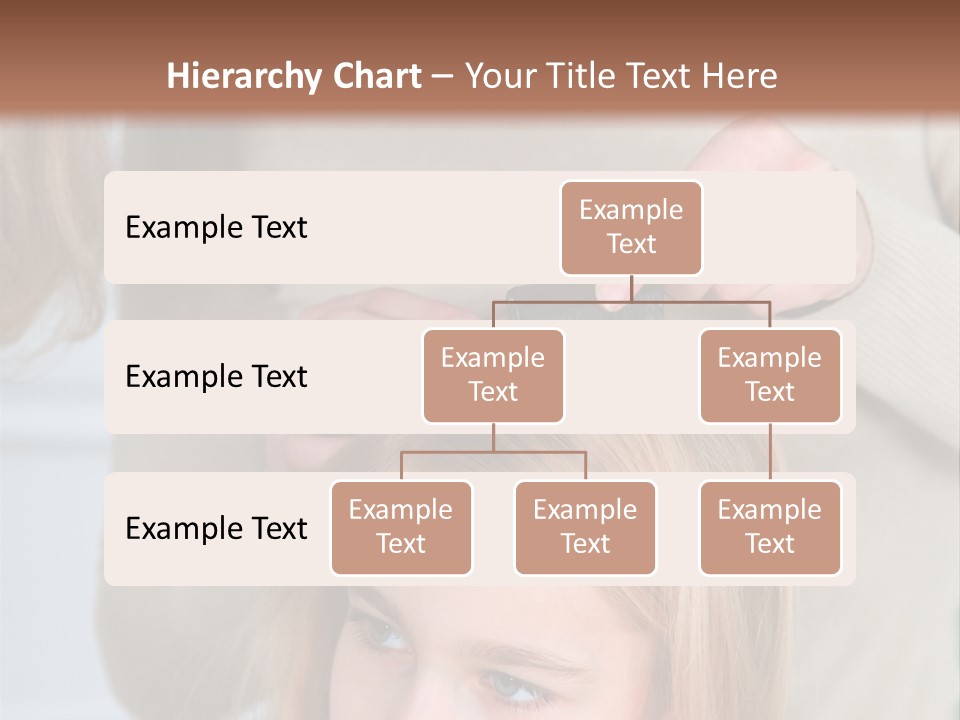A Woman Cutting A Little Girl's Hair With Scissors PowerPoint Template