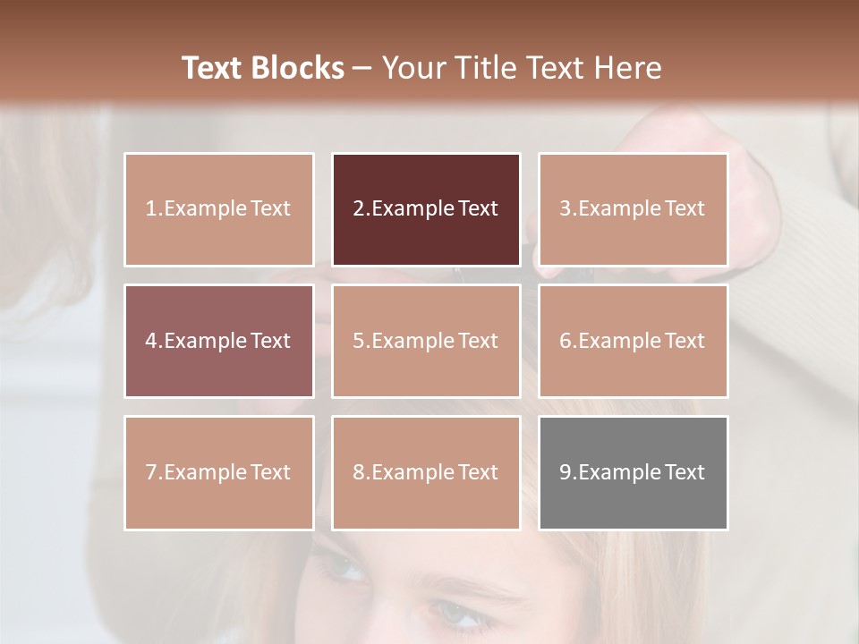 A Woman Cutting A Little Girl's Hair With Scissors PowerPoint Template