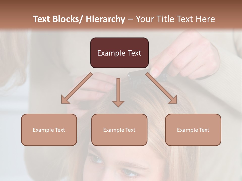 A Woman Cutting A Little Girl's Hair With Scissors PowerPoint Template