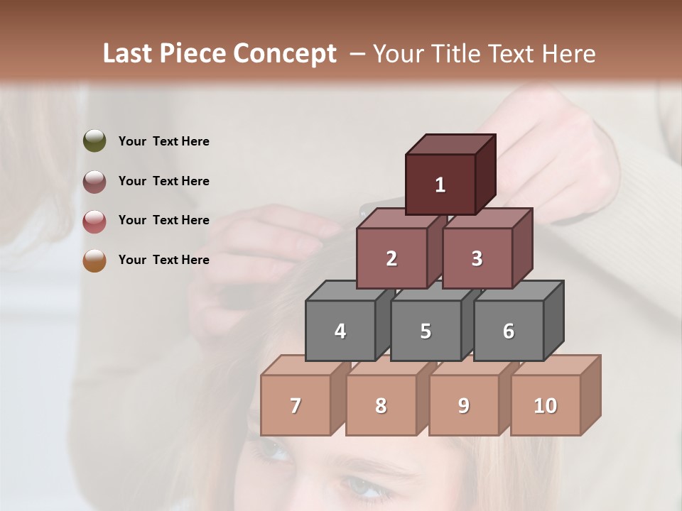 A Woman Cutting A Little Girl's Hair With Scissors PowerPoint Template