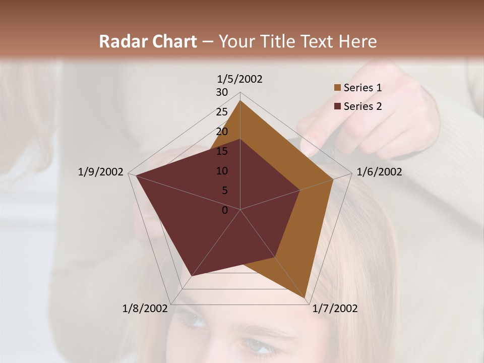 A Woman Cutting A Little Girl's Hair With Scissors PowerPoint Template