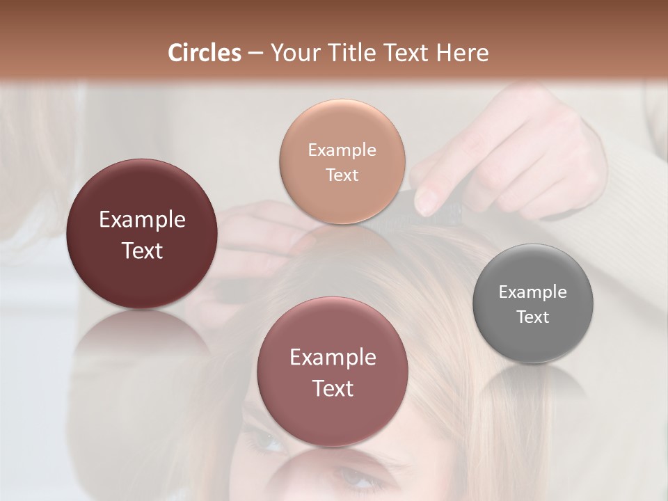 A Woman Cutting A Little Girl's Hair With Scissors PowerPoint Template