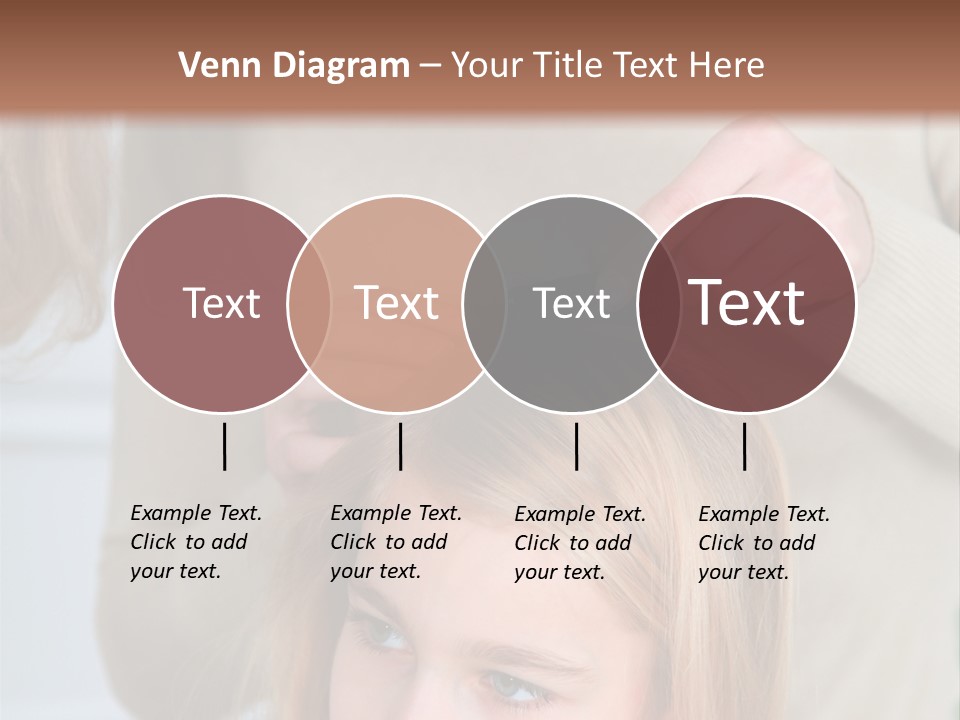 A Woman Cutting A Little Girl's Hair With Scissors PowerPoint Template