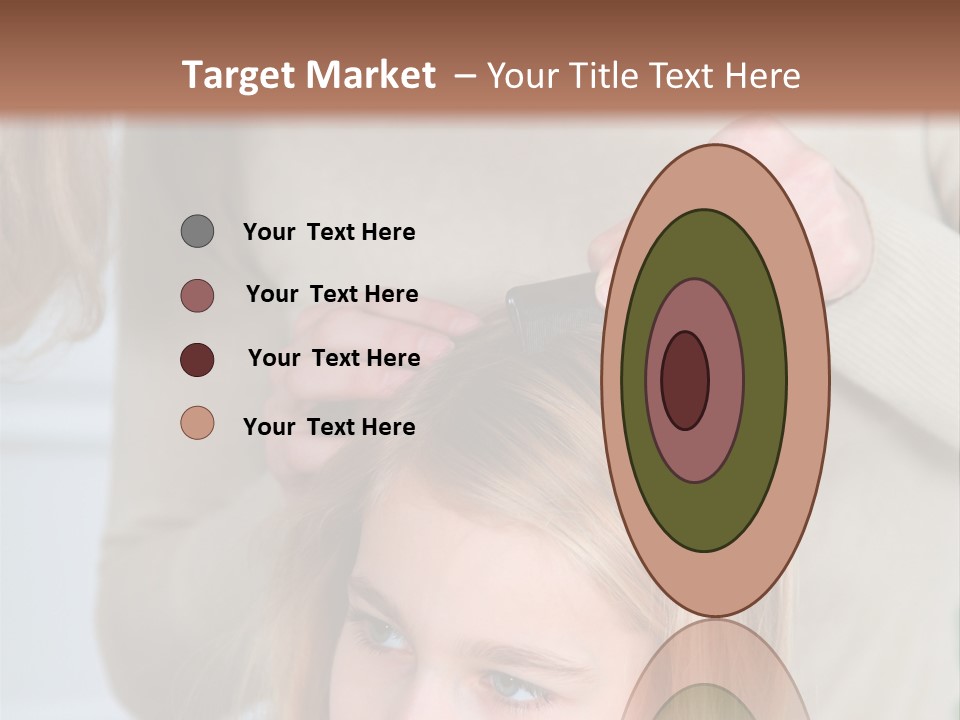 A Woman Cutting A Little Girl's Hair With Scissors PowerPoint Template