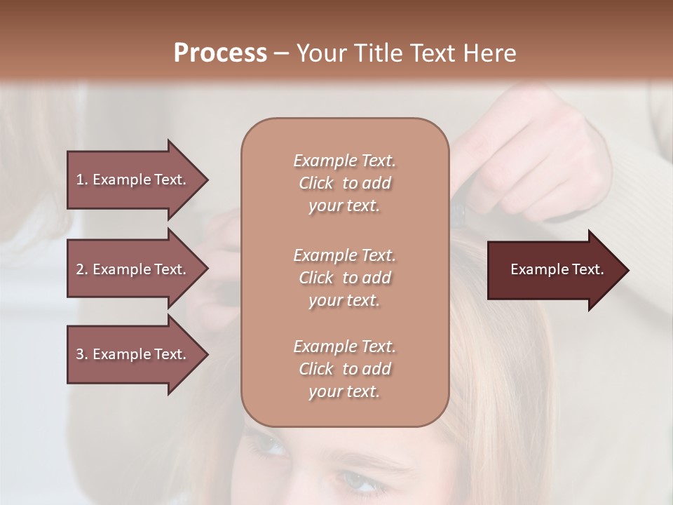 A Woman Cutting A Little Girl's Hair With Scissors PowerPoint Template
