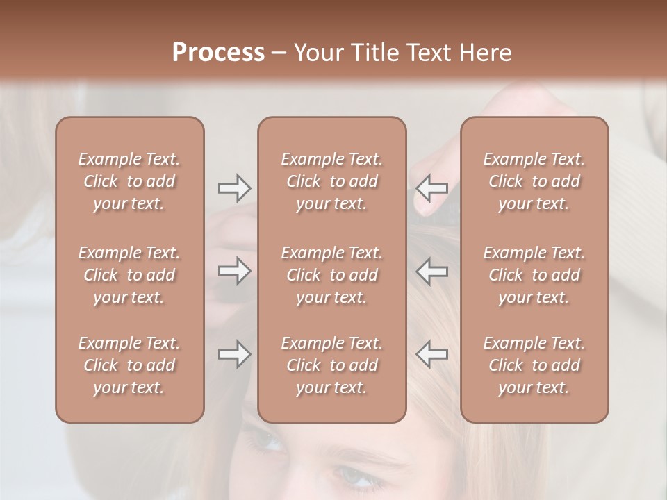 A Woman Cutting A Little Girl's Hair With Scissors PowerPoint Template