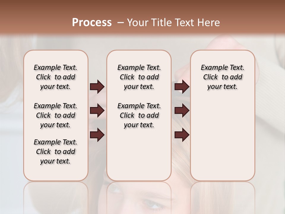 A Woman Cutting A Little Girl's Hair With Scissors PowerPoint Template
