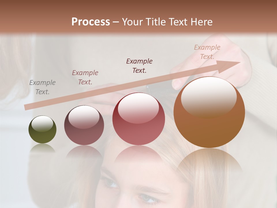 A Woman Cutting A Little Girl's Hair With Scissors PowerPoint Template