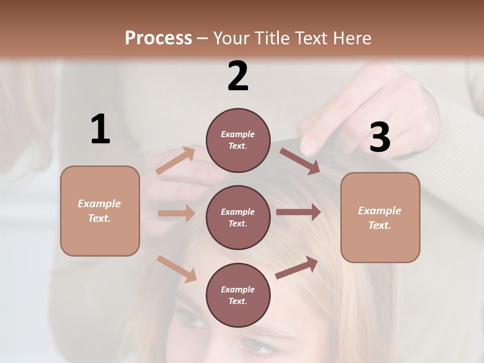 A Woman Cutting A Little Girl's Hair With Scissors PowerPoint Template