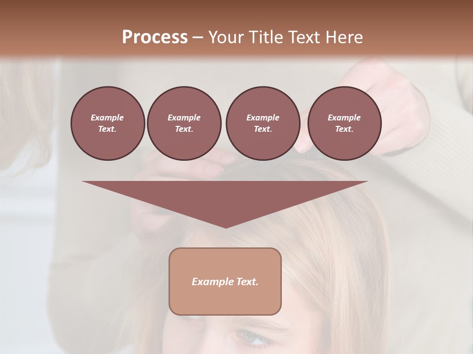 A Woman Cutting A Little Girl's Hair With Scissors PowerPoint Template