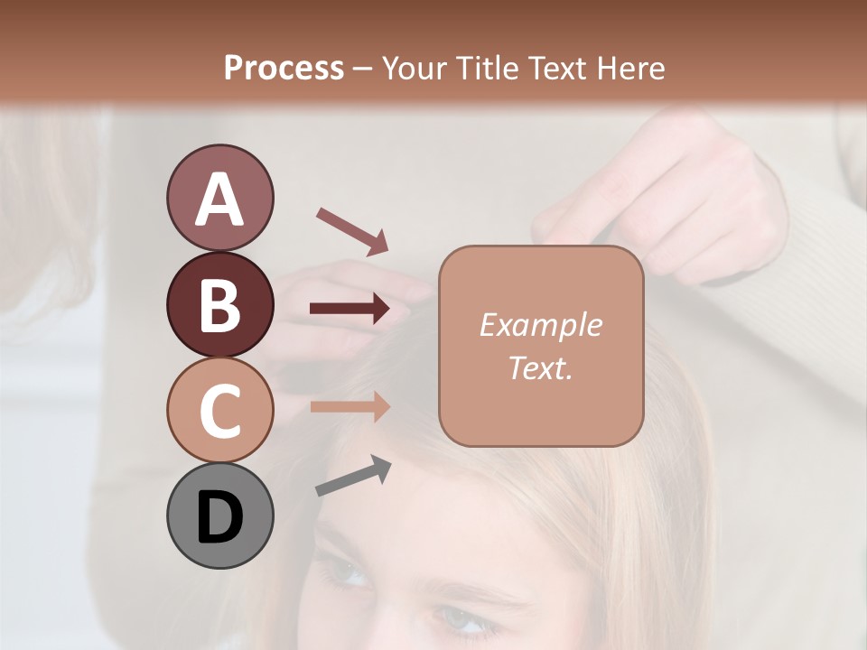 A Woman Cutting A Little Girl's Hair With Scissors PowerPoint Template