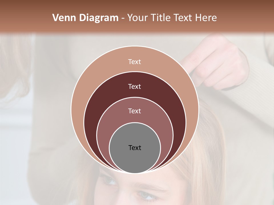 A Woman Cutting A Little Girl's Hair With Scissors PowerPoint Template