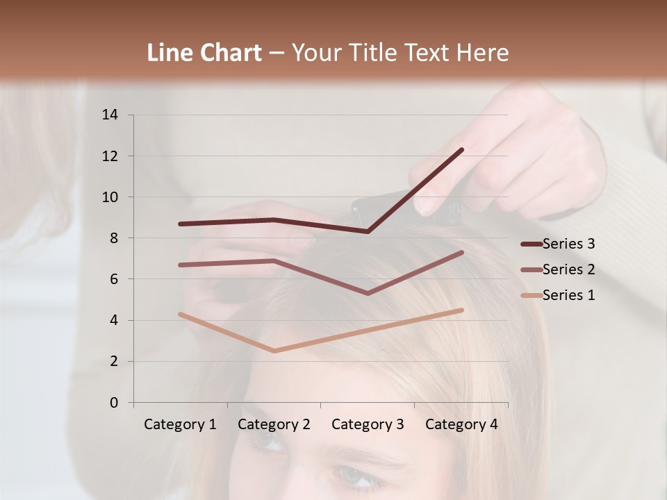 A Woman Cutting A Little Girl's Hair With Scissors PowerPoint Template