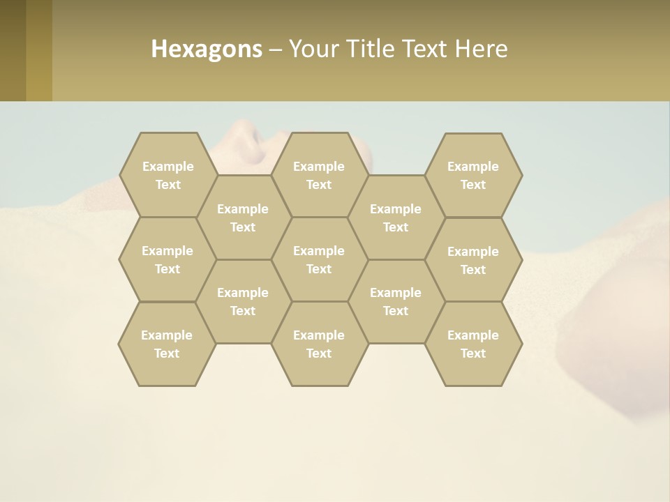 A Woman Laying In The Sand With Her Eyes Closed PowerPoint Template