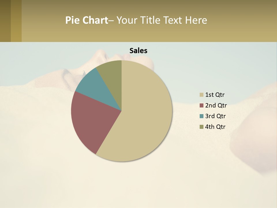 A Woman Laying In The Sand With Her Eyes Closed PowerPoint Template