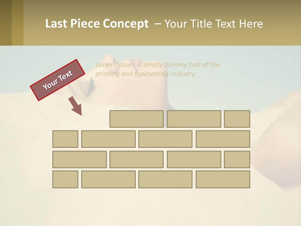 A Woman Laying In The Sand With Her Eyes Closed PowerPoint Template