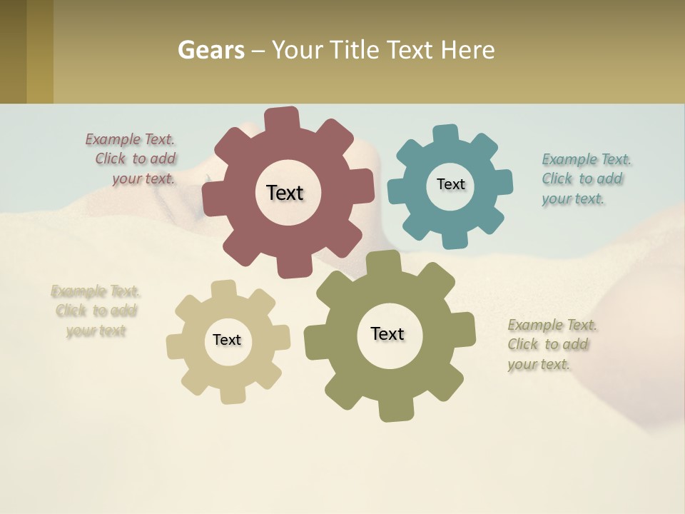 A Woman Laying In The Sand With Her Eyes Closed PowerPoint Template