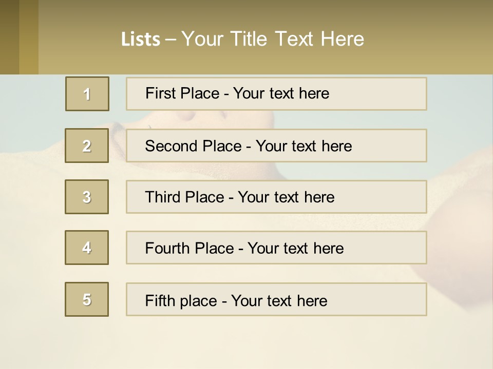 A Woman Laying In The Sand With Her Eyes Closed PowerPoint Template
