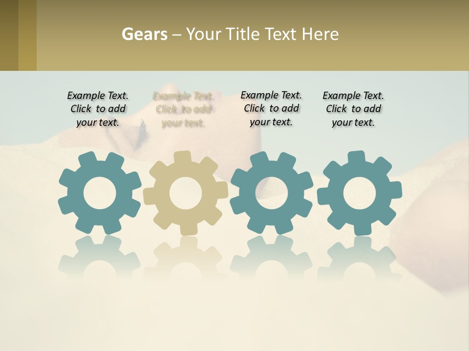 A Woman Laying In The Sand With Her Eyes Closed PowerPoint Template