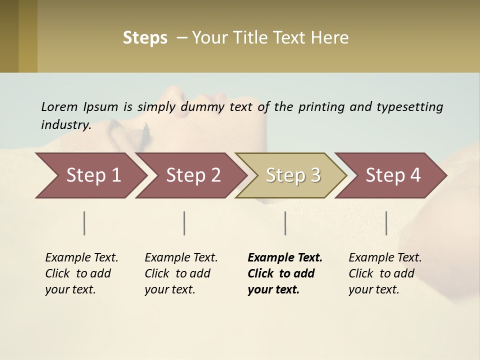 A Woman Laying In The Sand With Her Eyes Closed PowerPoint Template
