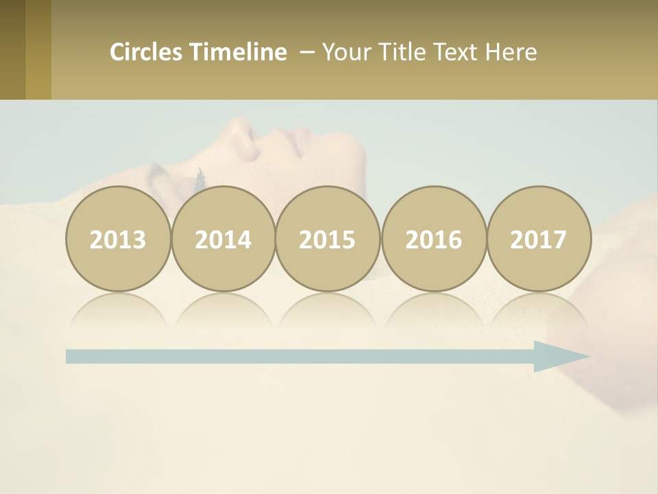 A Woman Laying In The Sand With Her Eyes Closed PowerPoint Template