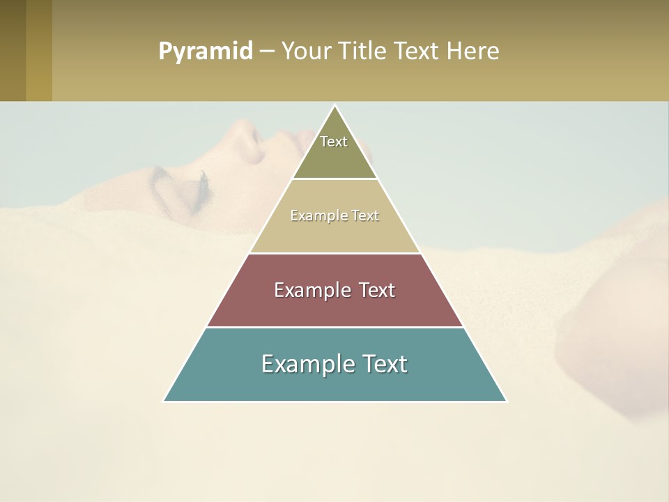 A Woman Laying In The Sand With Her Eyes Closed PowerPoint Template