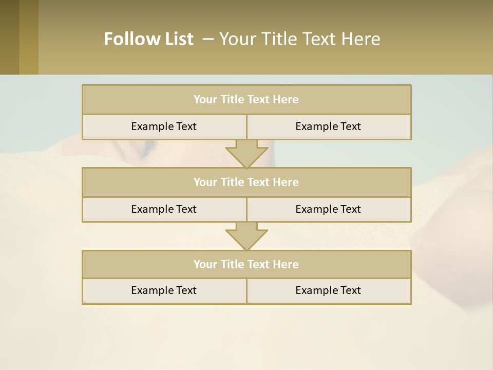A Woman Laying In The Sand With Her Eyes Closed PowerPoint Template