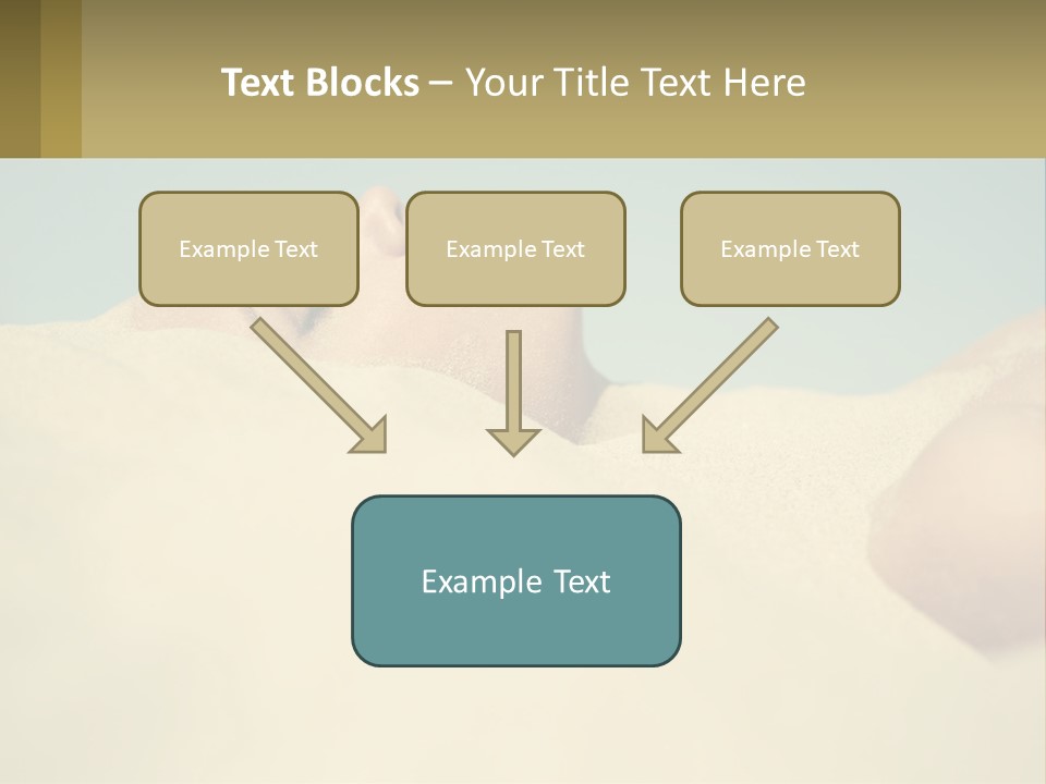 A Woman Laying In The Sand With Her Eyes Closed PowerPoint Template