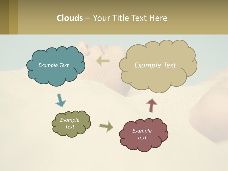 A Woman Laying In The Sand With Her Eyes Closed PowerPoint Template