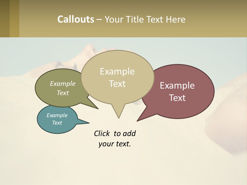 A Woman Laying In The Sand With Her Eyes Closed PowerPoint Template