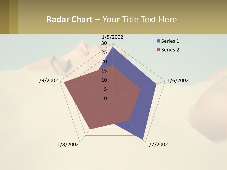 A Woman Laying In The Sand With Her Eyes Closed PowerPoint Template