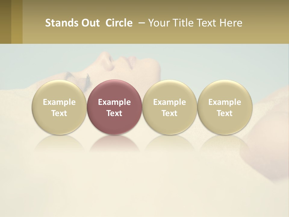 A Woman Laying In The Sand With Her Eyes Closed PowerPoint Template