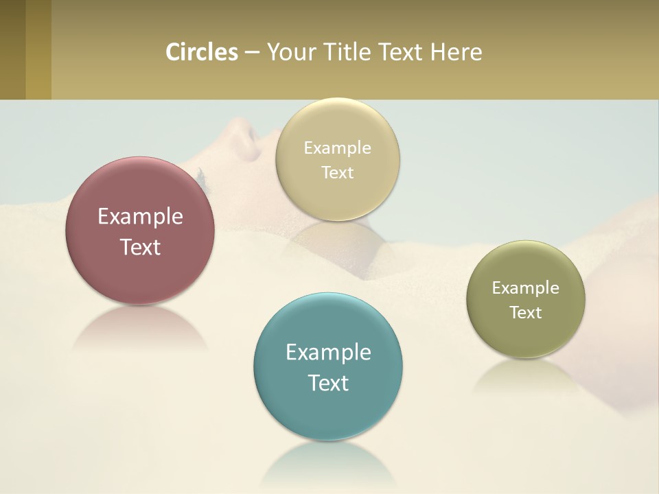 A Woman Laying In The Sand With Her Eyes Closed PowerPoint Template