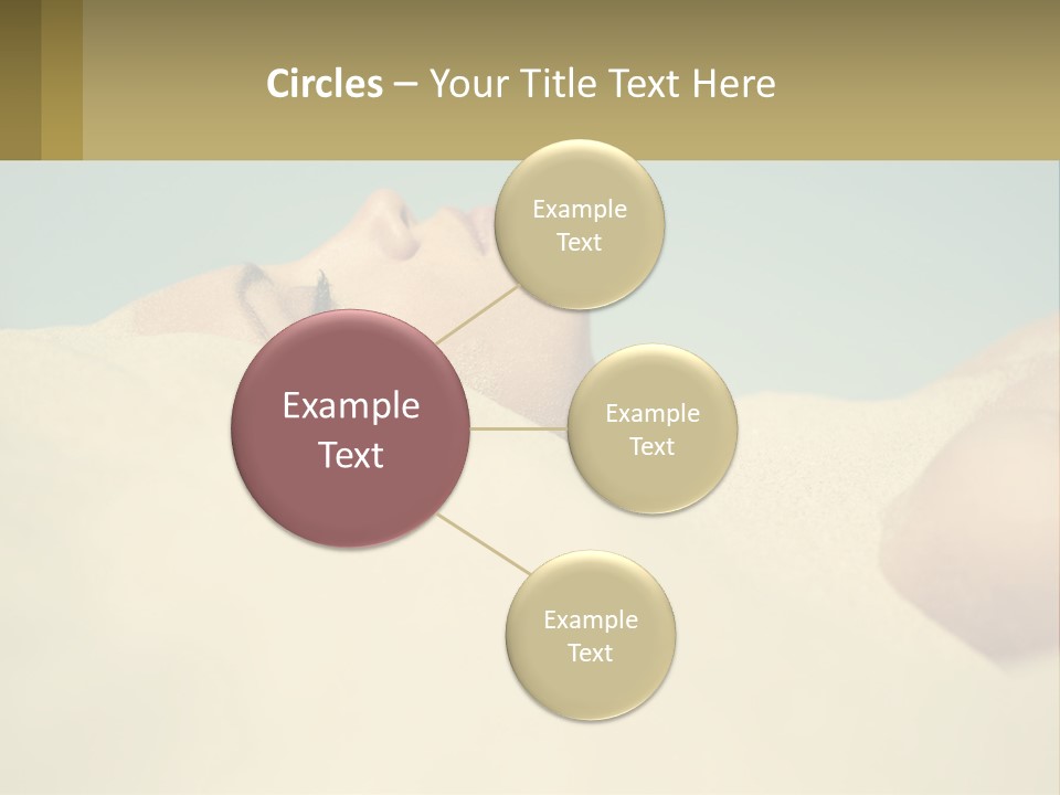 A Woman Laying In The Sand With Her Eyes Closed PowerPoint Template