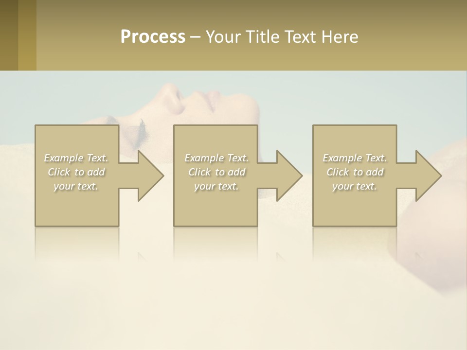 A Woman Laying In The Sand With Her Eyes Closed PowerPoint Template