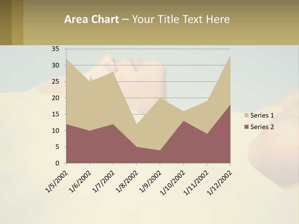 A Woman Laying In The Sand With Her Eyes Closed PowerPoint Template
