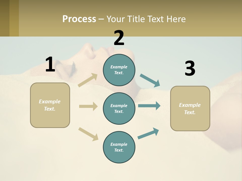 A Woman Laying In The Sand With Her Eyes Closed PowerPoint Template