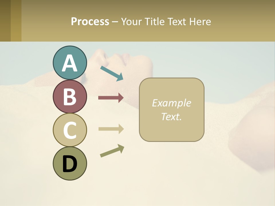 A Woman Laying In The Sand With Her Eyes Closed PowerPoint Template