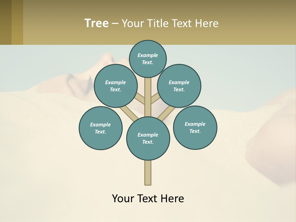 A Woman Laying In The Sand With Her Eyes Closed PowerPoint Template