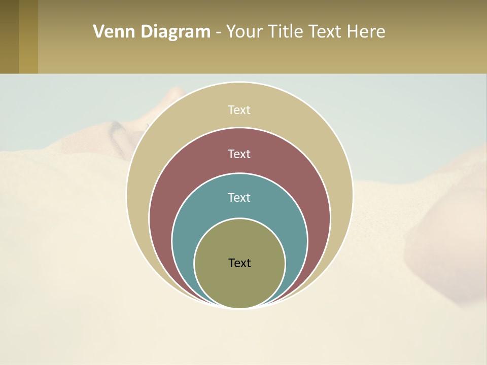 A Woman Laying In The Sand With Her Eyes Closed PowerPoint Template